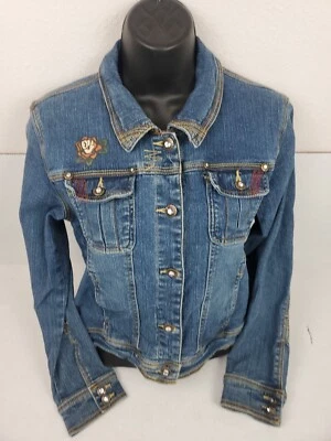 Arizona Jean Co. Chaqueta Jean Azul Denim Niña Talla L Juvenil Guitarras Bordadas Foto 1 de 4