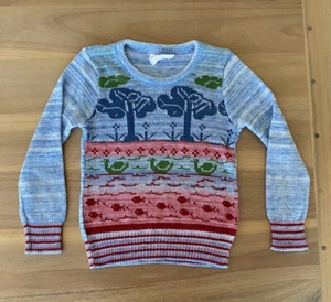 Vintage Pandora Multi Color Duck Fish Knit Sweater - Toddler Kids Size L - Picture 1 of 9