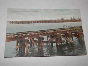 CANAL PANAMÁ - POSTAL ANTIGUA - MUELLES DE CONSTRUCCIÓN - CRISTOBAL - Imagen 1 de 2