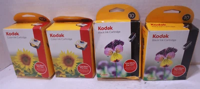 Kodak 10 Series Color & Black Ink Cartridge for KODAK EASYSHARE Lot of 4 - Image 1 of 4