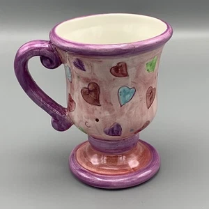 Hearts 1998 GAC Standfuß Kaffeebecher zur Deko rosa lila blau grün - Bild 1 von 6