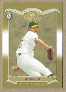 Barry Zito, 2003  Donruss Classics Timeless Tributes #6  S/N 090/100, Oakland
