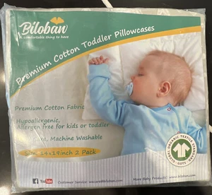 Biloban Kleinkind Kissenbezüge Premium Baumwolle 14"X19" 2er Pack grau - Bild 1 von 2