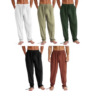 Mens Bloomers Elastic Waistband Pants Legs Ankle Halloween Renaissance Costume - Picture 1 of 46