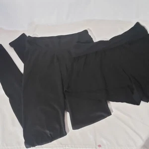 Size XSmall Set Of Black Leggings And Black Lounge Shorts - Picture 1 of 13