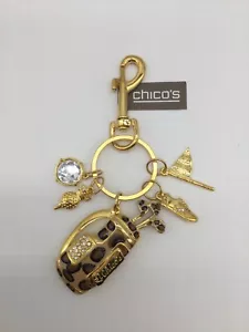 Bolso de golf Chico's llavero dije leopardo NUEVO - Imagen 1 de 2