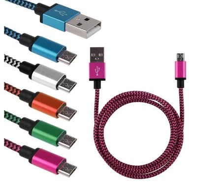 METAL Braided Aluminum Micro USB Data&Sync Charger Cable Apple iPhone 6s 6 5s SE - Image 1 of 4