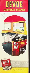 Folleto de pintura esmaltada Devoe Mirrolac 1949 - Imagen 1 de 3
