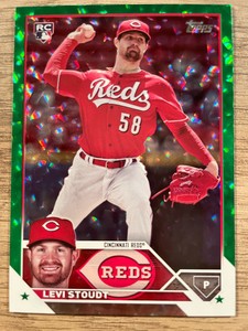 2023 Topps Update #US149 Levi Stoudt RC Rookie Reds Green Foil /499
