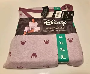 MINNIE MOUSE Ladies' Cozy PJ 2-Piece Lounge Set ; Purple Size XL NWT - Picture 1 of 8