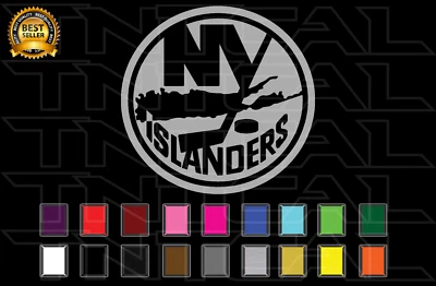 Наклейка стикер логотип хоккейной команды НХЛ винил окно автомобиля стена New York Islanders - Изображение 1 из 2
