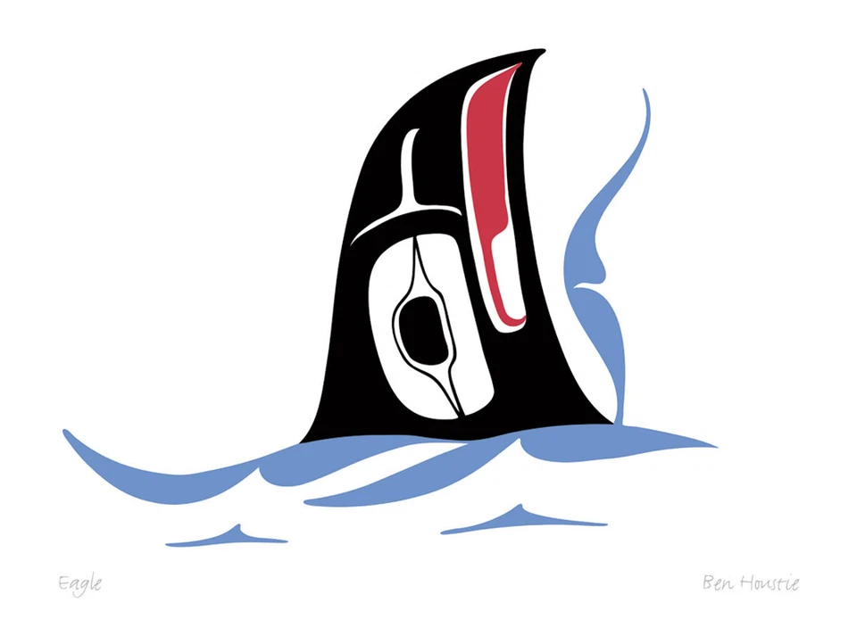Tarjeta artística Eagle Ben Houstie Heiltsuk Nation Bella Bella Native Foto 1 de 1