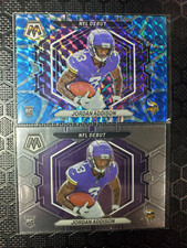 2023 Panini Jordan Addison Reactive Blue Mosaic & Base NFL Debut Rookie Card RC