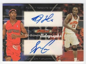 TJ FORD SPEEDY CLAXTON 2006-07 Topps Full Court CO-SIGNER Dual Auto #CS-14