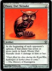 Ebenholz Eule Netsuke Saviors of Kamigawa MTG LP - Bild 1 von 2