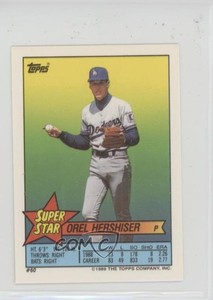 1989 Topps Super Star Sticker Back Cards Orel Hershiser Jose Canseco ( 171)