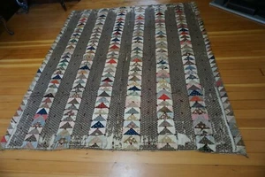 Edredón antiguo WILD GOOSE CHASE retazos marrón y floral 80x70 - Imagen 1 de 7