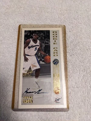 Tarjeta firmada con autógrafo de novato High Topps 2001 de Kame Brown 850 Foto 1 de 2