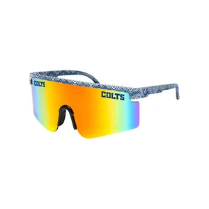 FOCO X Zubaz NFL Collab 90s Retro Swag Sunglasses, Indianapolis Colts - Picture 1 of 2