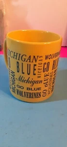 Yellow University of Michigan Go Blue Tasse, Wolverines - Bild 1 von 6