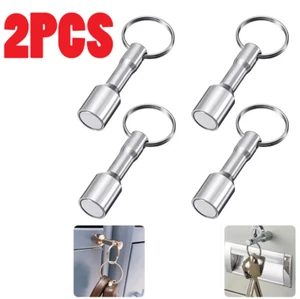 2Pcs Keychain Neodymium Magnets For Testing Brass Silver Metallic Ferrous Metal - Bild 1 von 15