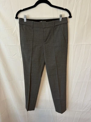 Pantalones de vestir Vince para mujer 0 gris mezcla de lana plisados delanteros calce ajustado ropa de trabajo Foto 1 de 4