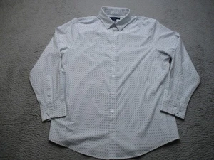 Mizzen+Main Shirt Mens Large White Blue Leeward Button Down Long Sleeve Classic - Picture 1 of 11