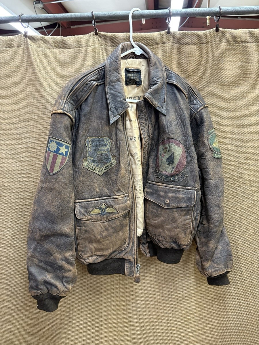 Avirex Leather Flight Jacket In Vintage Outerwear Coats Avirex Leather Flight Jacket In Vintage Outerwear Coats