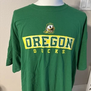 Fesselndes grünes Oregon Enten gelber Buchstabe Baumwolle T-Shirt Herren Größe 3XL - Bild 1 von 11