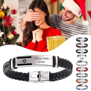 I Stand With Israel Show Support with Engraved Bracelet NE I0S2 - Picture 1 of 14