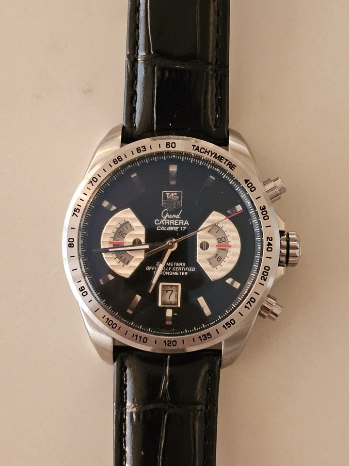 Reloj de lujo TAG Heuer Grand Carrera automático cronógrafo hecho en Suiza para hombre Foto 1 de 4