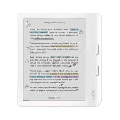 Kobo lettore e-book Libra Colour Touch screen 32 GB Wi-Fi Bianco - Immagine 1 di 4