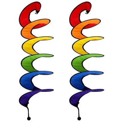 2 Pcs Rainbow Windmill Work Spinner Pendant Small Hanging Spinners for Yard - Bild 1 von 4