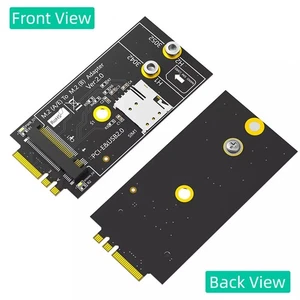 For 3G/4G/5G LTE Module M.2 to A+E Adapter Supports NANO SIM Card Push Connector - Zdjęcie 1 z 6