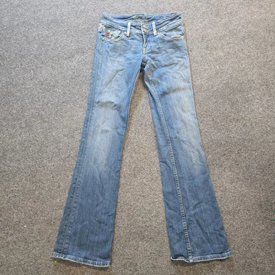 Pantalones de mezclilla Miss Me para mujer talla 25 azul camuflaje detalles corte bota estrás rodeo occidental Foto 1 de 4