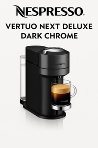 Nespresso Vertuo Next Deluxe Dark Chrome Coffee Maker New In Box - Picture 1 of 3