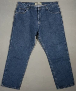WD01417 AMAZING ***WRANGLER*** AUTHENTICS STRAIGHT LEG JEANS 37X30 (msr 38"x30") - Picture 1 of 6