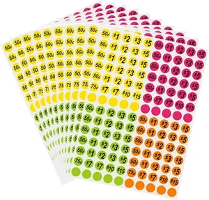 4060 Pcs 3/4 Inch Yard Garage Sale Price Stickers Price Tags for Market Retail - Picture 1 of 7