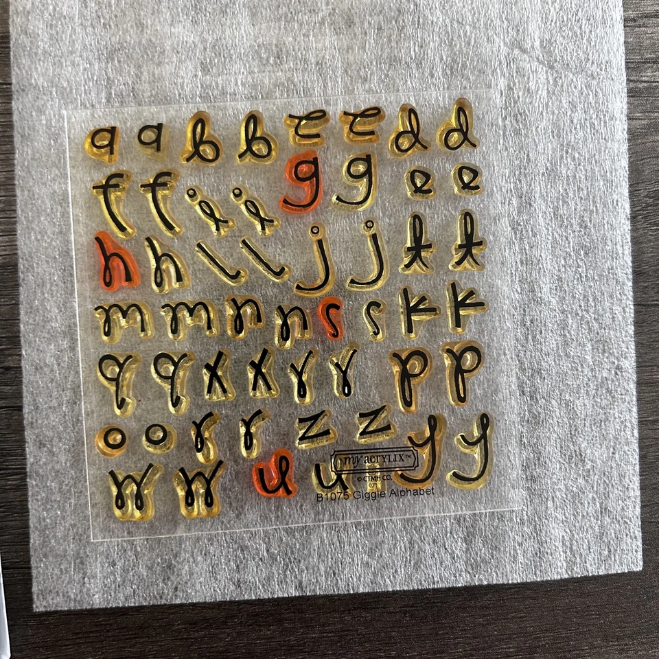 Juego de sellos transparentes Close To My Heart My Acrylix B1075 Giggle Alphabet álbum de recortes Foto 1 de 4