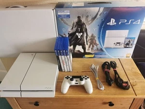 Boxed Sony PlayStation 4 White 500GB Console Bundle W/5 Games - Picture 1 of 15