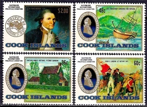 Cook Islands 1984 Capt Cook Ships Boats Sailing Explorers Transport 4v MNH - Picture 1 of 1