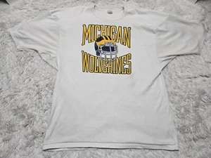 Vintage University Michigan Football L T-Shirt Jersey Wolverines 90s Distress - Picture 1 of 7