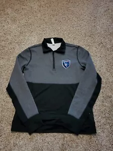 San Jose Quakes Sweatshirt Medium Womens Adidas 1/4 Zip Climalite Long Sleeve  - Picture 1 of 12