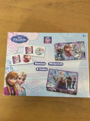 Disney “FROZEN” Mini Edu Kit —Domino.Minipuzzle.6 Cubes. Opened but Contents New - Image 1 of 4