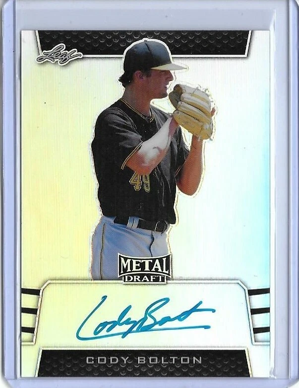 2019 Leaf Metal CODY BOLTON Silver Prismatic Auto RC 29/50 Pirates #5 Prospect - Image 1 of 1