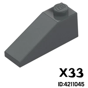 LEGO X33 TEJA LADRILLO 1X3 PENDIENTE PIEDRA OSCURA COLOR GRIS 4211045 4286 - Imagen 1 de 1