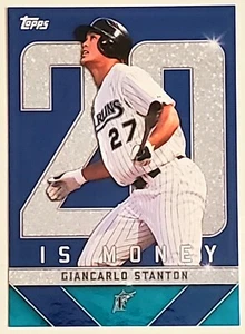 Giancarlo Stanton 2022 Topps x Wander Franco #56 20 Is Money Blue /75 Yankees - Picture 1 of 2