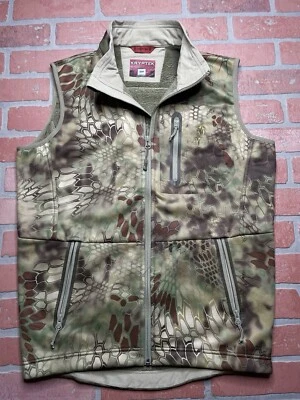 Kryptek Men’s Size Small Rare Cadog 2 Green Camo Fleece Lined Vest CM-566 - Image 1 of 4