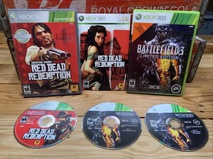 2 XBOX 360 Games Red Dead Redemption & Battlefield 3 - Picture 1 of 9
