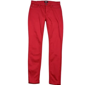 Pantalones de mezclilla Hudson Nico para mujer 26 28 W 30 L rojos tiro medio súper ajustados elásticos EE. UU. - Imagen 1 de 10